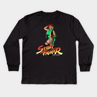 Street Fighter Cammy  BeautifulDiz Kids Long Sleeve T-Shirt